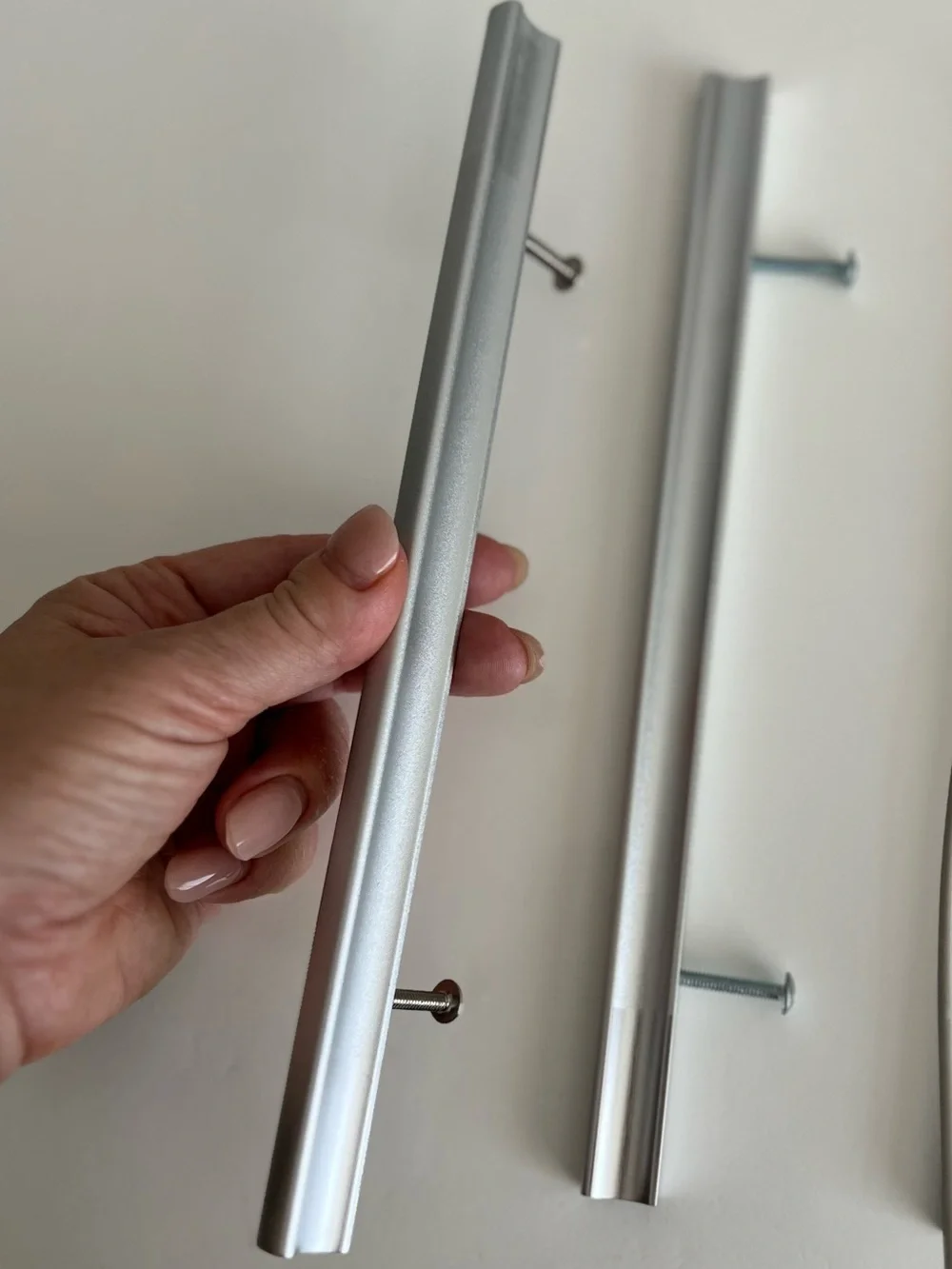 Silver Aluminum Drawer Pulls - Sleek Home Accents Hardware set of 3 with screws